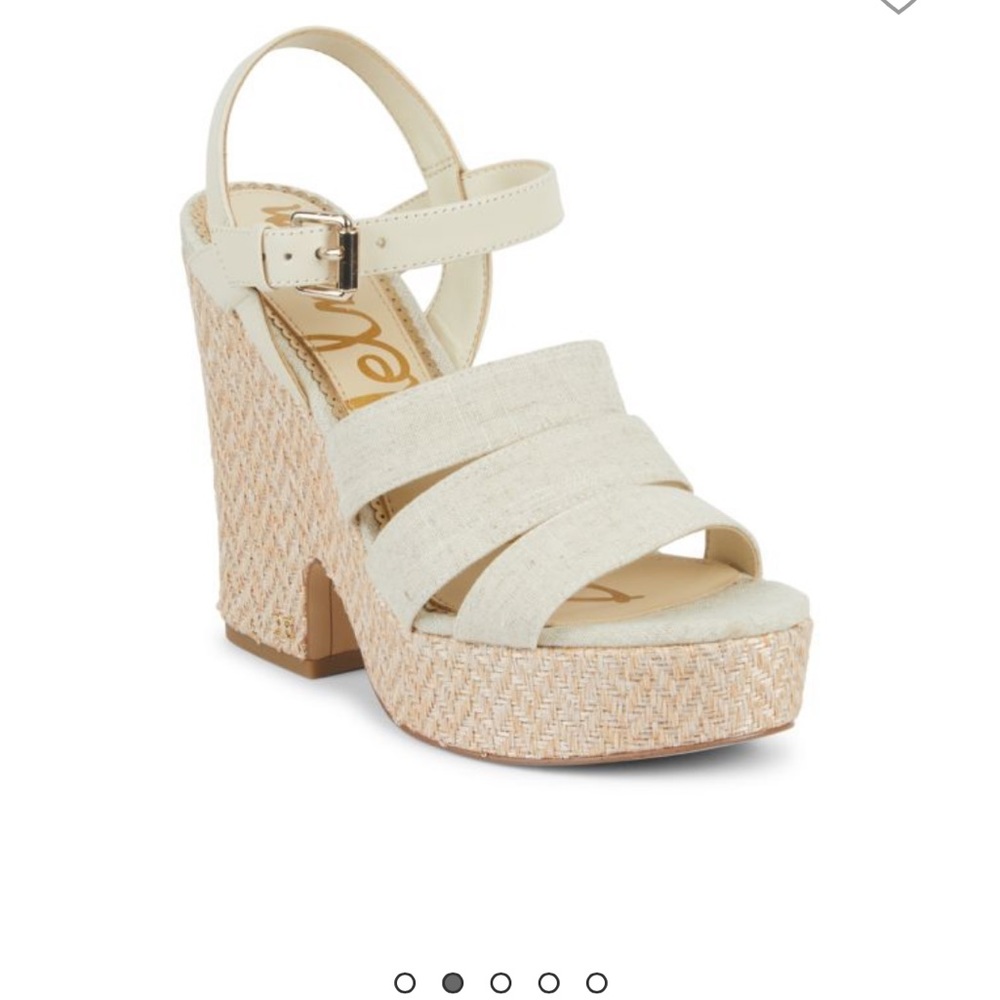 SAM EDELMAN Liora Strappy Platform Wedge Sandals 8 Women's